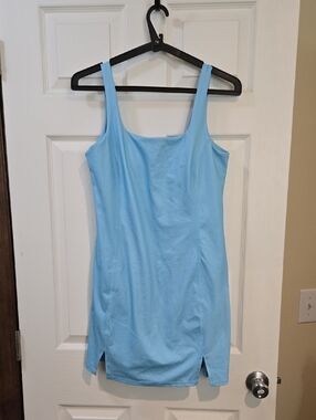 all in motion Light Blue Sleeveless Square-Neck Camisole Dress Size Med